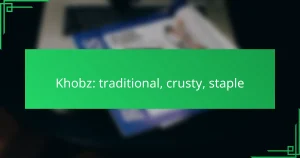 Khobz: traditional, crusty, staple