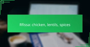 Rfissa: chicken, lentils, spices